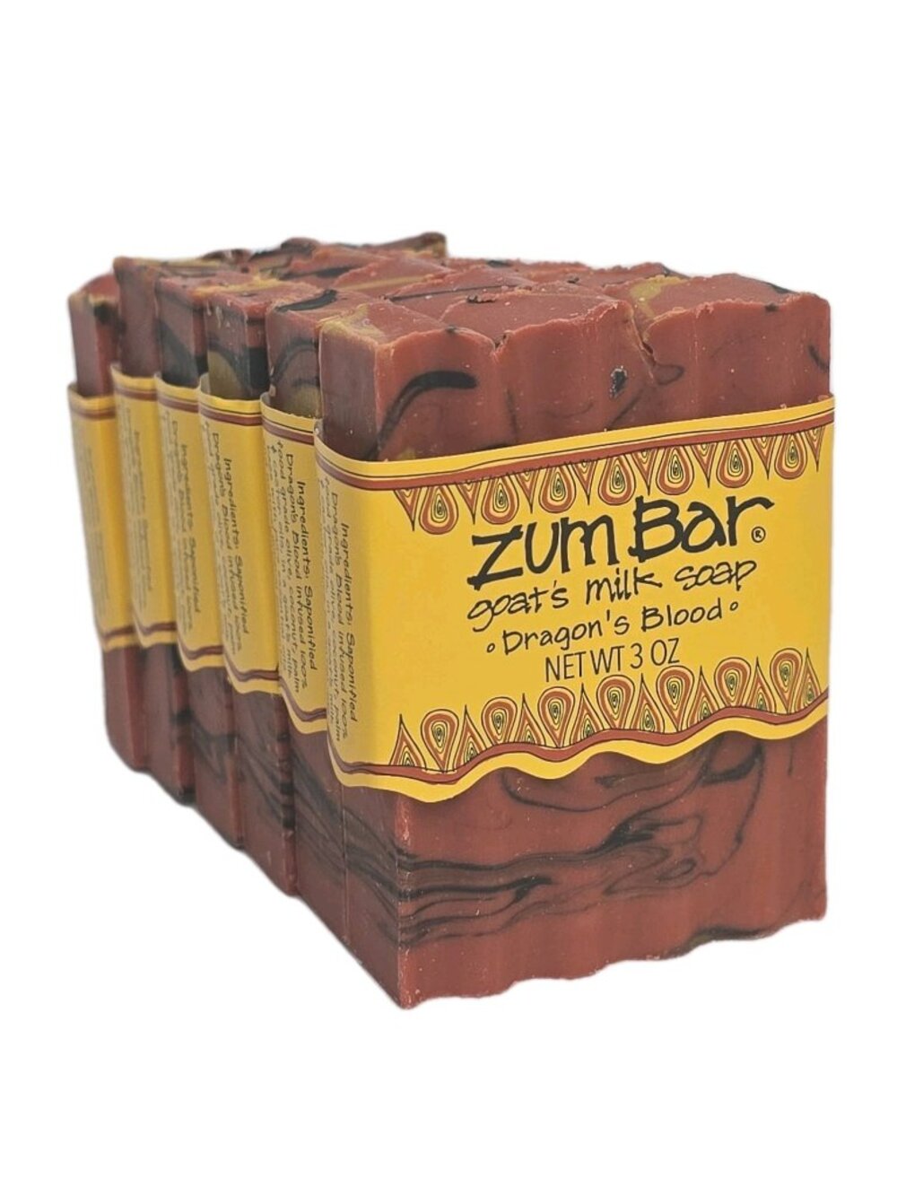 6-PACK Zum Goat's Milk Soap Bar Dragon's Blood Scent 3 Oz Each New